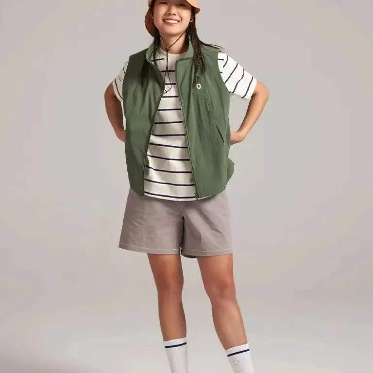 山系新款户外夏季情侣薄款运动百搭立领速干宽松纯色马甲休闲无袖