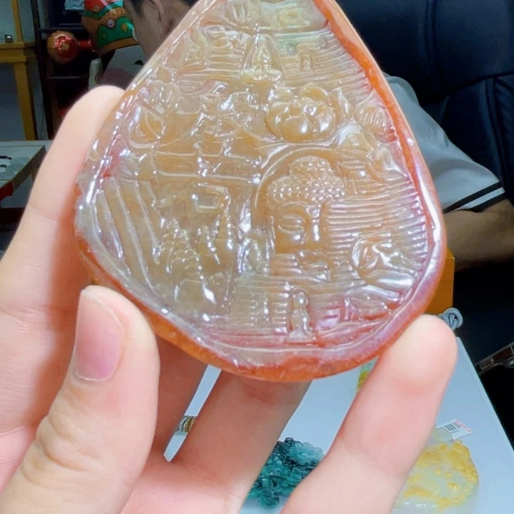 翡翠未镶嵌吊坠(不含链)Kx66