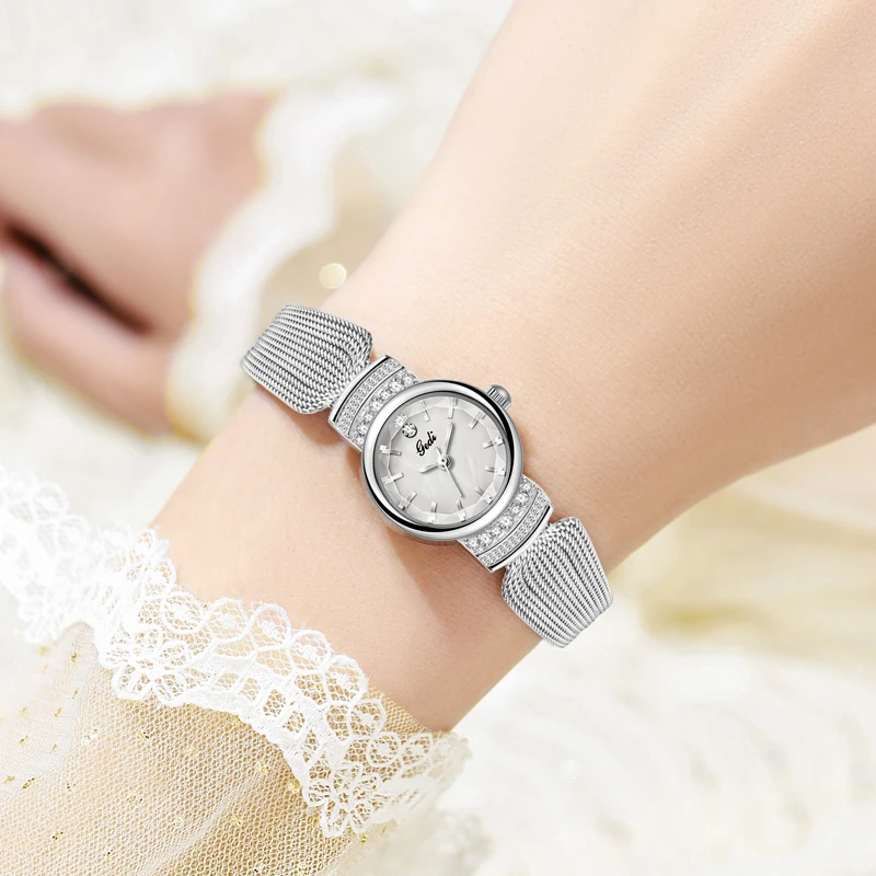 摩登系列女士腕表轻奢时尚不锈钢网带手表古典气质防水经典女表