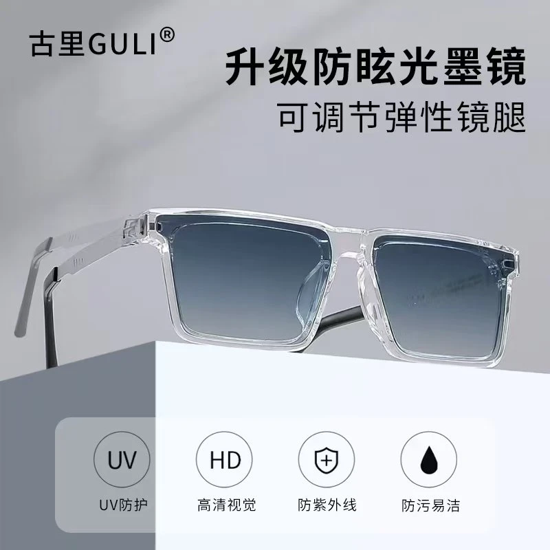 时尚防晒墨镜护目男开车防紫外线太阳镜方框眼镜户外大框遮阳新款