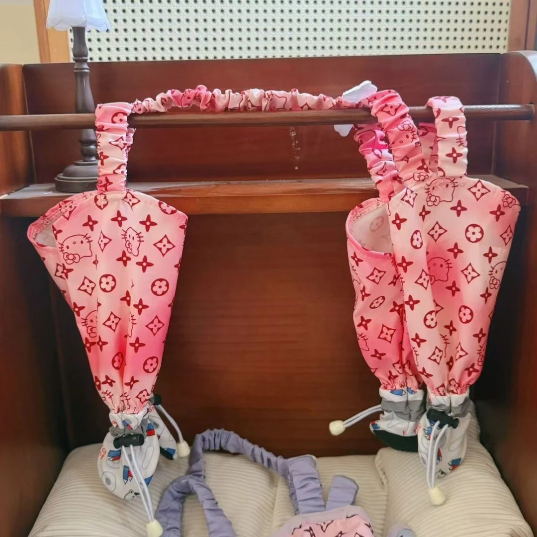 狗狗鞋子薄款防脏裤四季款透气软底中小型犬泰迪比熊防掉防滑腿