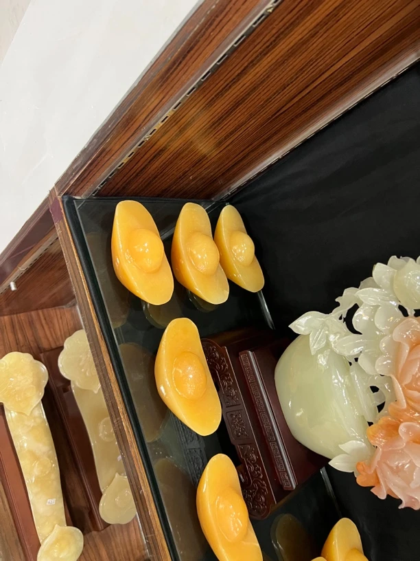 ,《金元宝》金锭子天然玉石摆件聚宝盆装饰店铺开业乔迁新居送礼