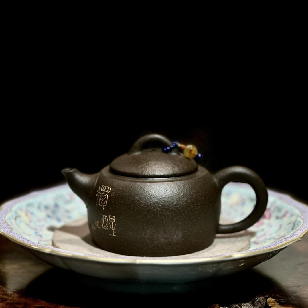 紫玉老泥小酒瓮壶·朱丹徒弟倪婷全手工