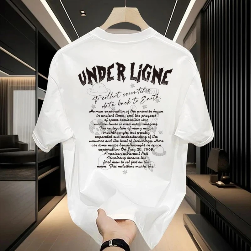 美式嘻哈hiphop潮牌纯棉短袖t恤男大码200-300斤胖子重磅宽松上衣