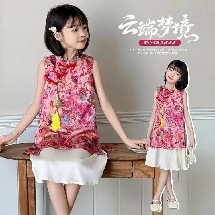 花朵碎花B类夏季印花旗袍薄款春夏洋气气质夏装花色