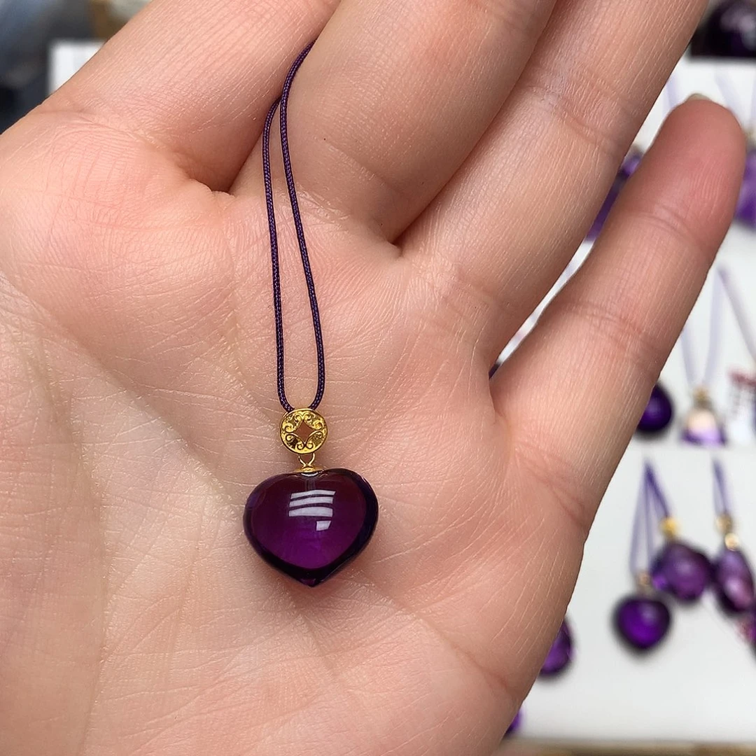 18K金镶嵌紫晶吊坠(赠链)L