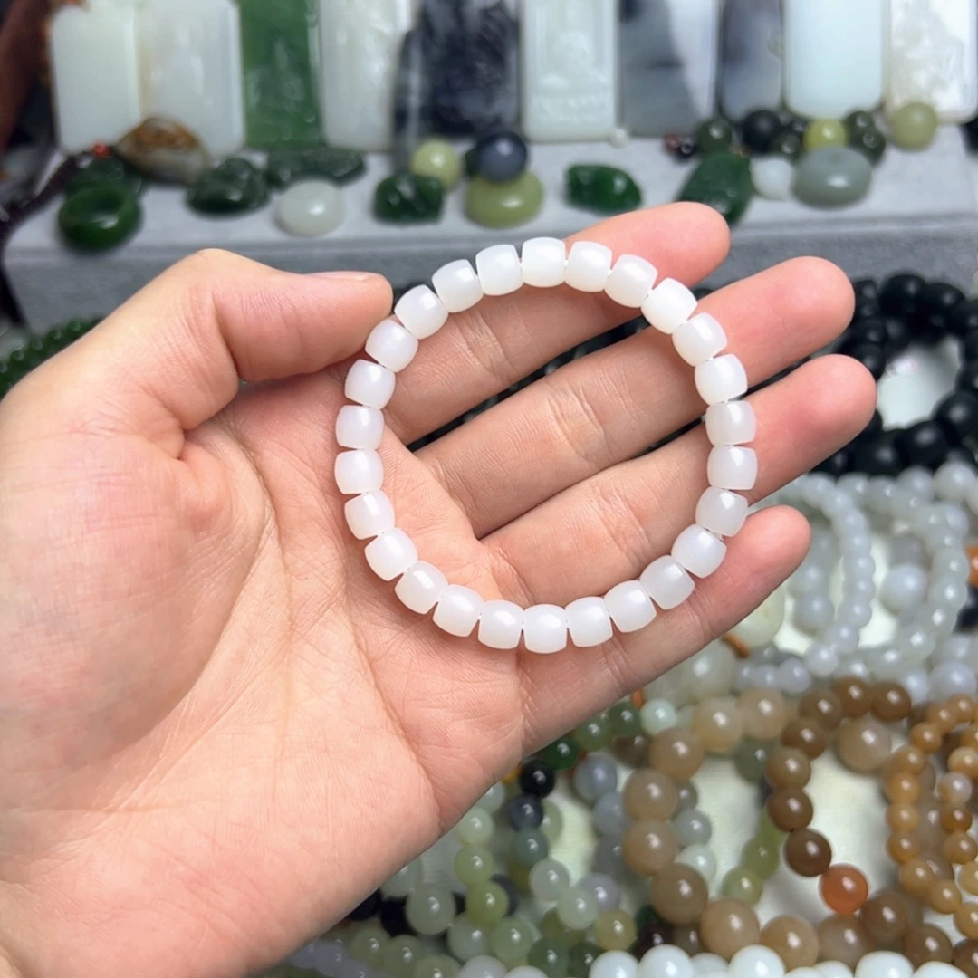 和田玉未镶嵌手链