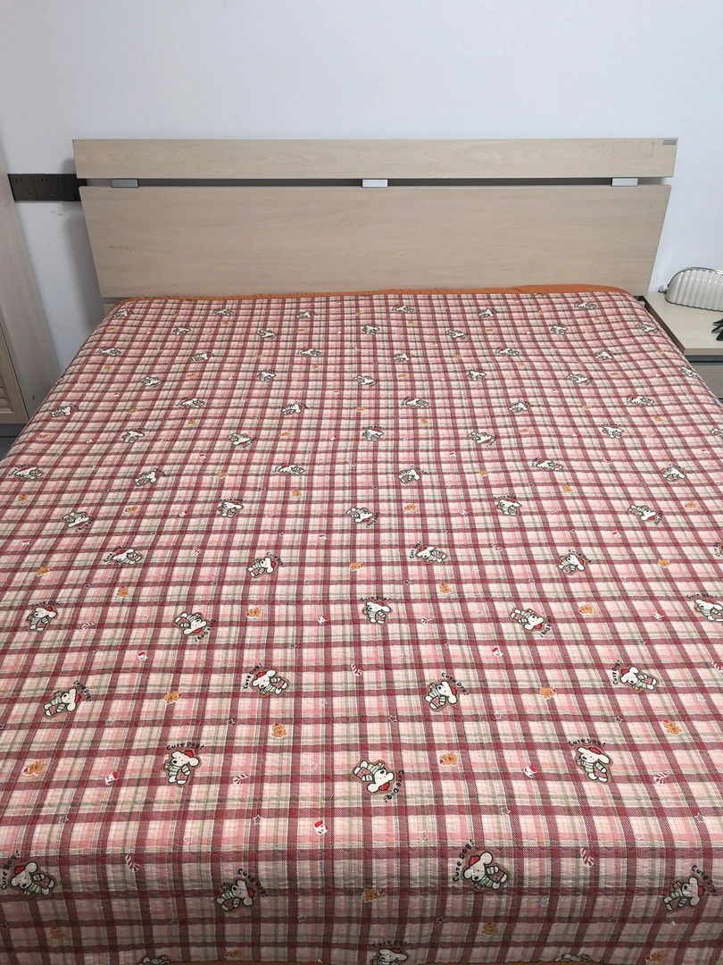 【红色格子狗】200*230秋冬四季多功能加厚床盖