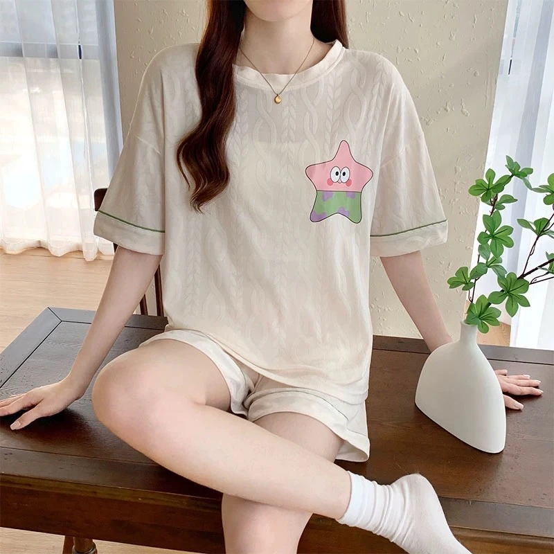 F10-1012夏季短袖短裤卡通宽松家居服