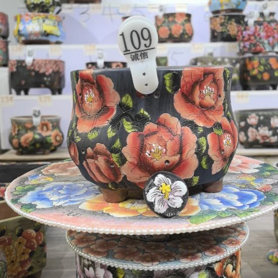 S***）红泥花盆景德镇花盆