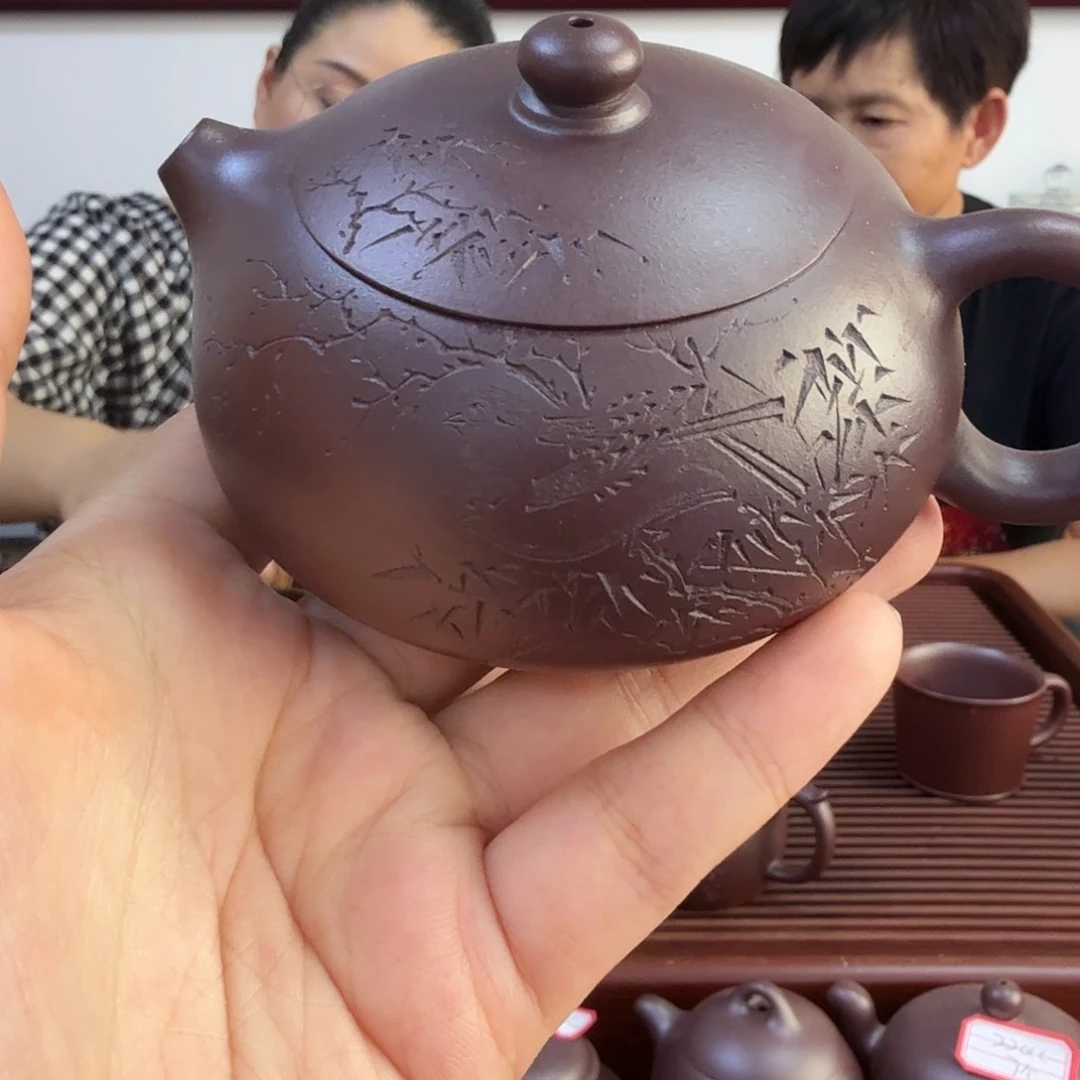 茶壶紫砂宜兴原矿紫砂龙血砂175