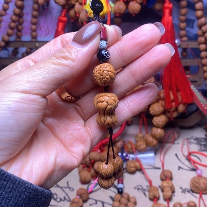 桃核吊坠龙纹桃枭