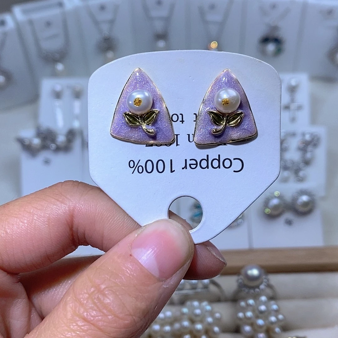 未镶嵌淡水珍珠耳饰