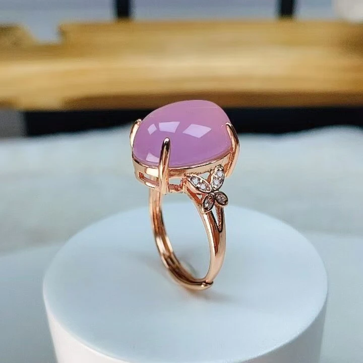 合金戒指 天然高冰水滴璀璨戒指