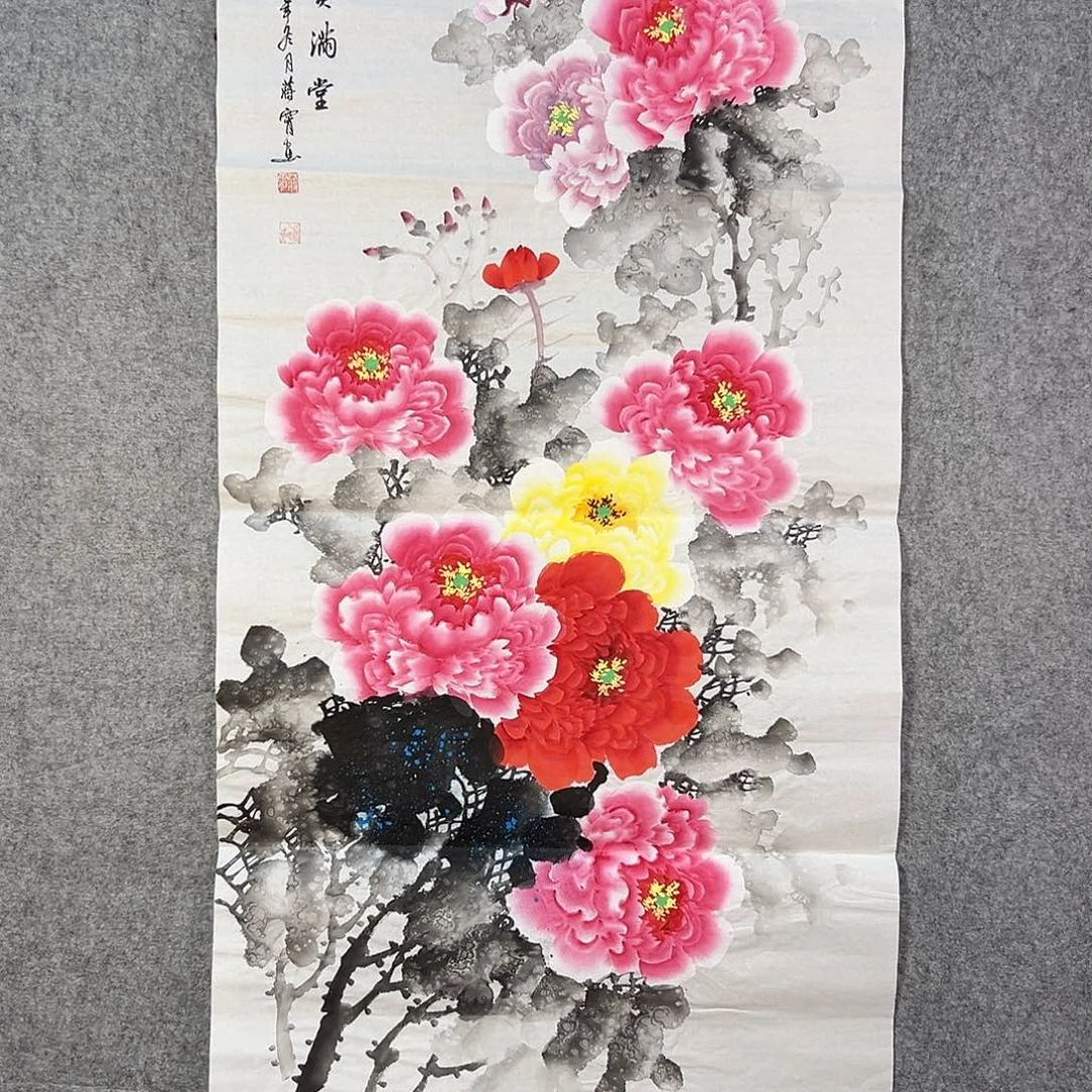 国画739 花鸟在此鸣叫时还要一