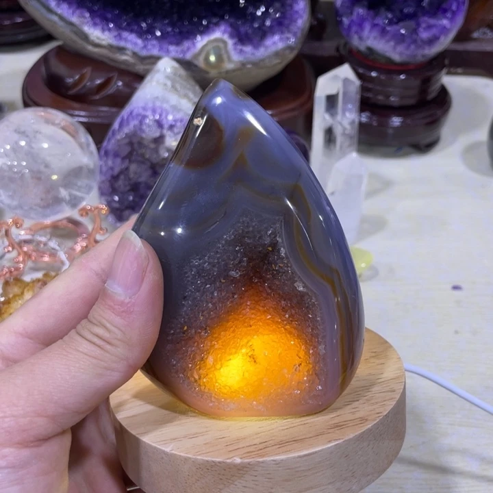 紫晶水晶寿桃未镶嵌