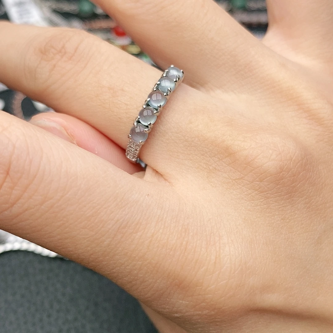 翡翠银S925镶嵌戒指