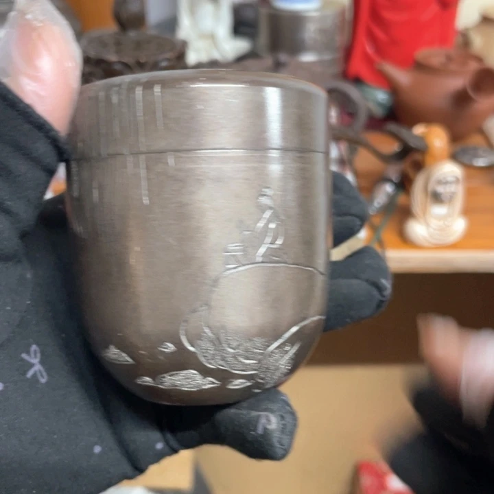 紫砂茶杯笃行不怠行稳致远