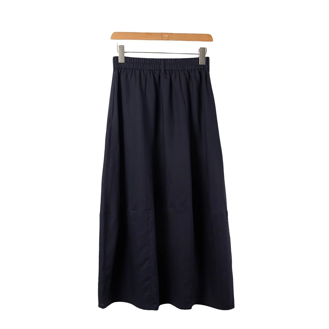 【6.8】A字女装女士中长裙森系半裙高腰简约半身裙DE-05001