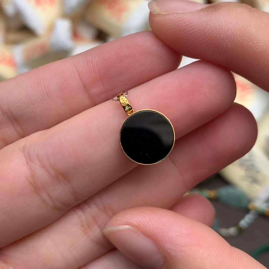 【闪购商品】翡翠挂件18K金镶嵌一