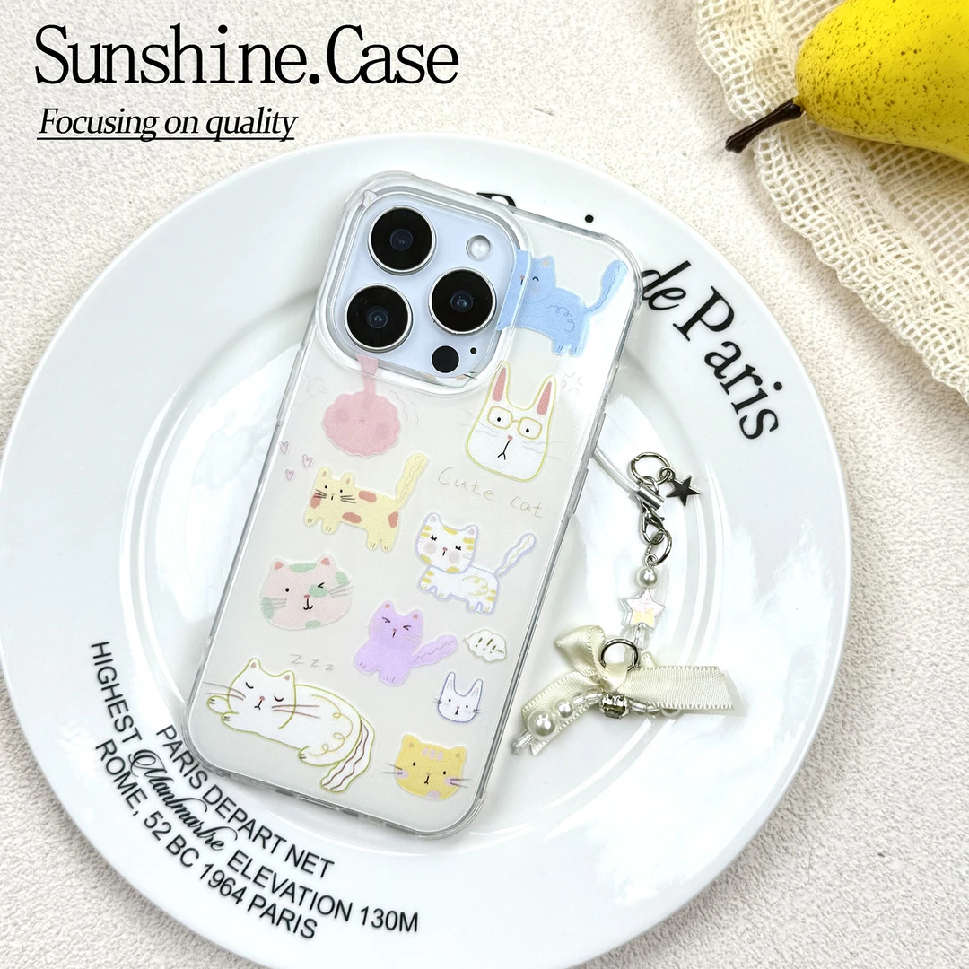 搞怪猫猫IMD手机壳适用苹果华为vivo小米oppo女款iphone16/15