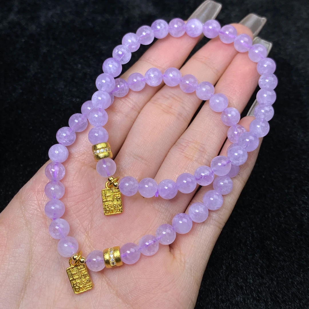 【铭记珠宝】紫水晶DIY单圈手串24-2DM47L99【多样性发一件】约6mm+