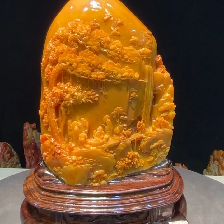 蒙***视寿山石寿山石摆件