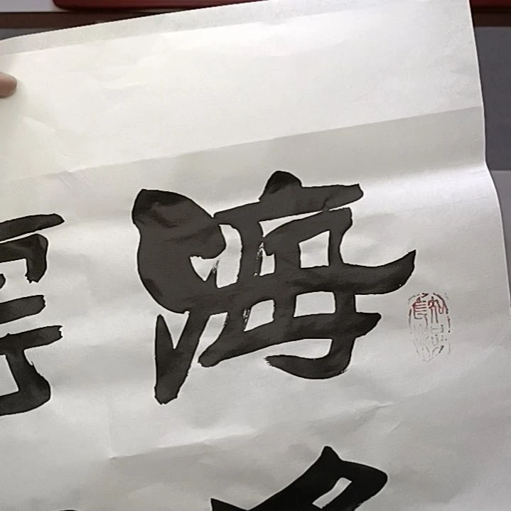 书法骑****子海为龙世界云是鹤家乡书法作品