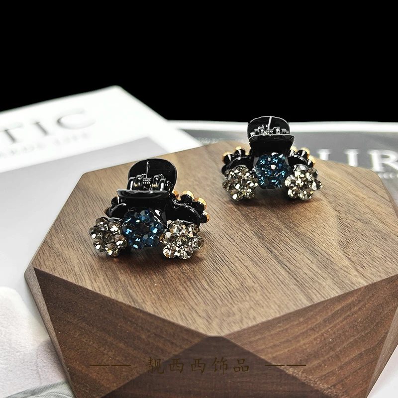 【LXX靓西西】260墨蓝灰刘海抓夹2.8CM一对装