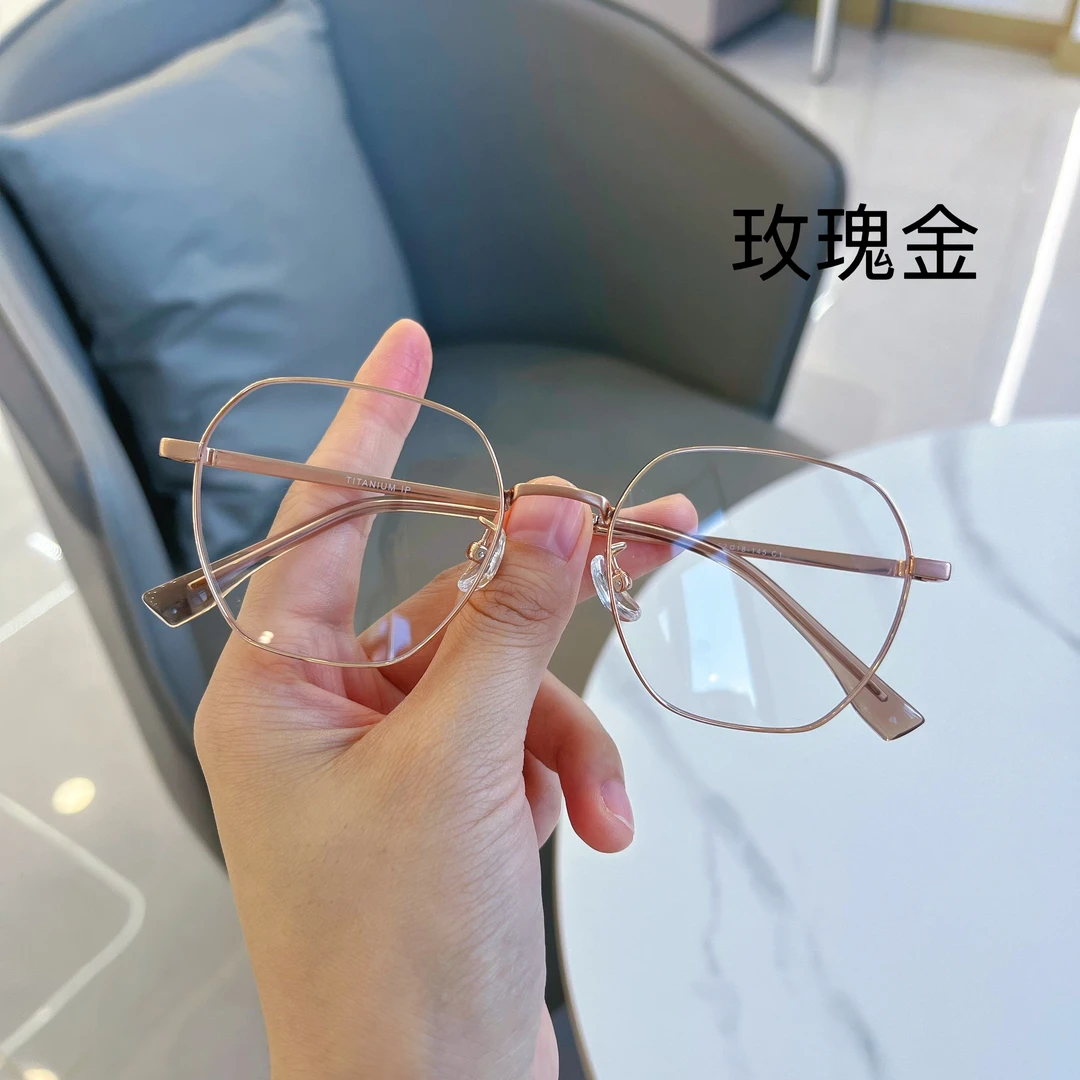 型号8543素颜轻钛近视眼镜女散光大脸显瘦框显脸小专用男士防蓝光