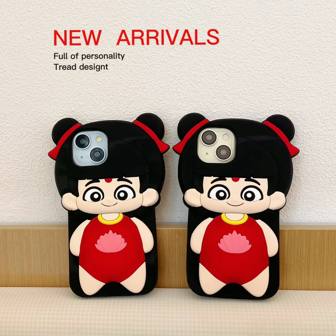 (苹果)baby可爱肚兜创意适用iPhone16女款卡通立体软硅胶手机壳