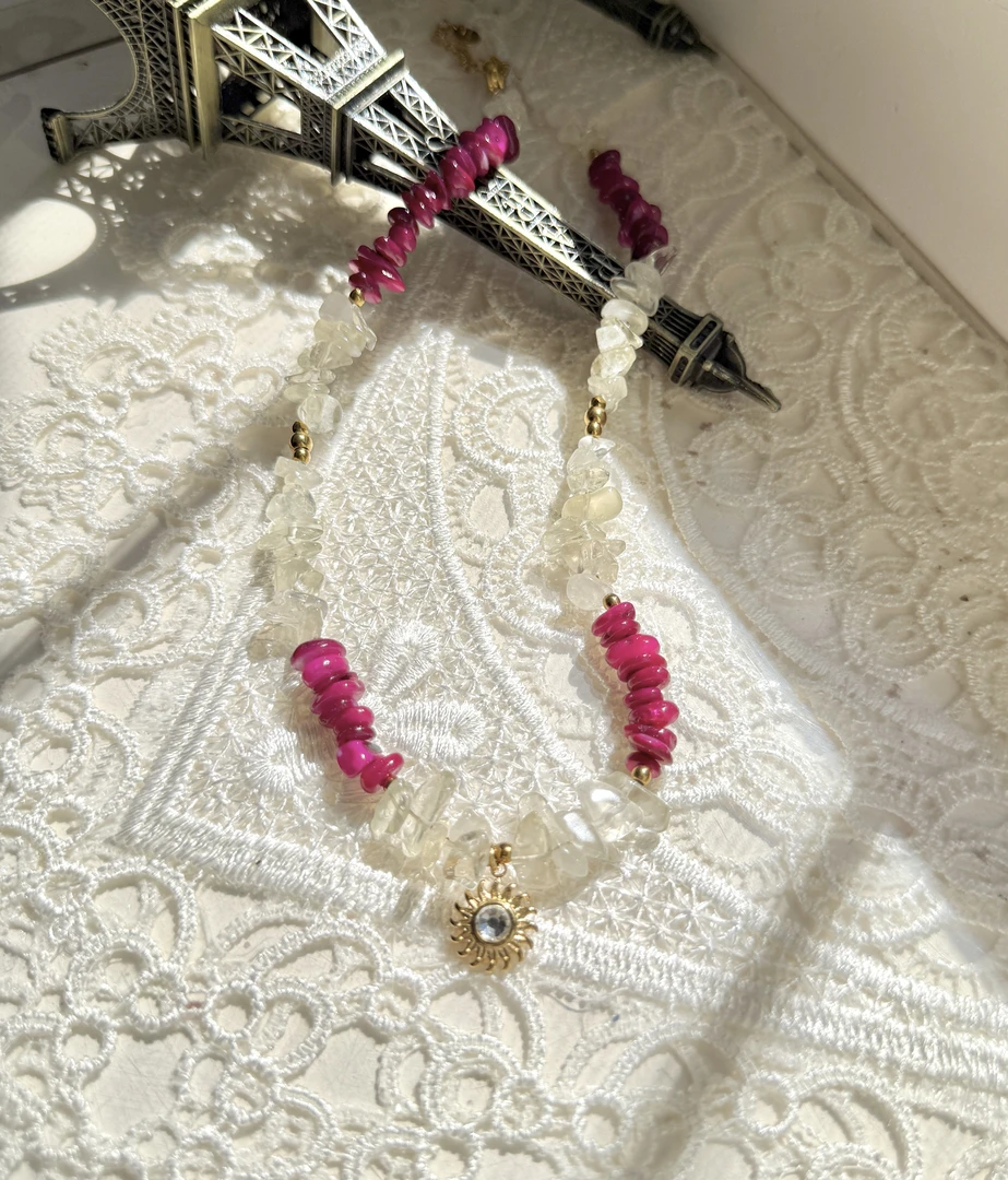 钛钢项链 钛钢项链 LARVINA法式拼色原创项链