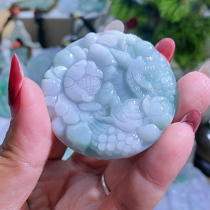 【闪购商品】翡翠挂件未镶嵌喜