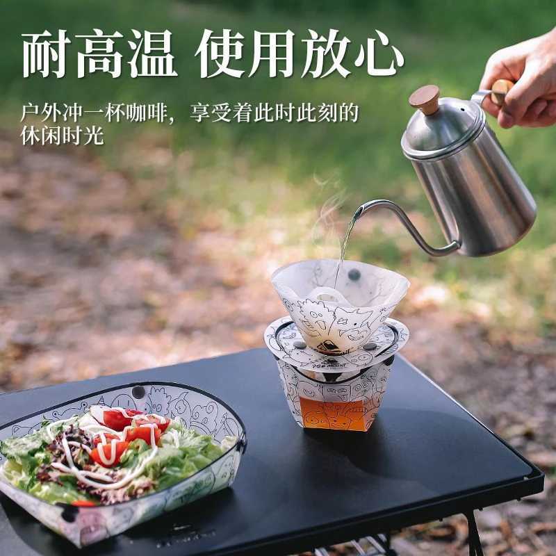 纯钛户外折叠餐具便携餐盘轻量化餐碗餐具套装泡面碗咖啡滤过滤架