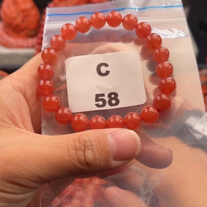 南红玛瑙未镶嵌多样性发货默认微瑕称重8mm