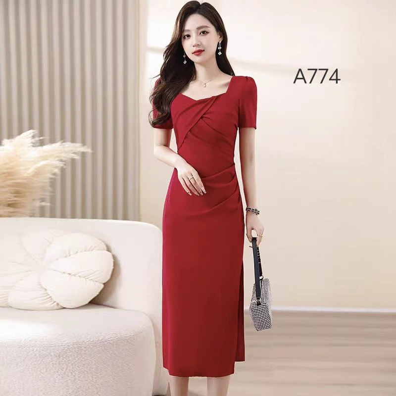 夏季高级修身时尚气质显瘦气质包臀裙连衣裙A774