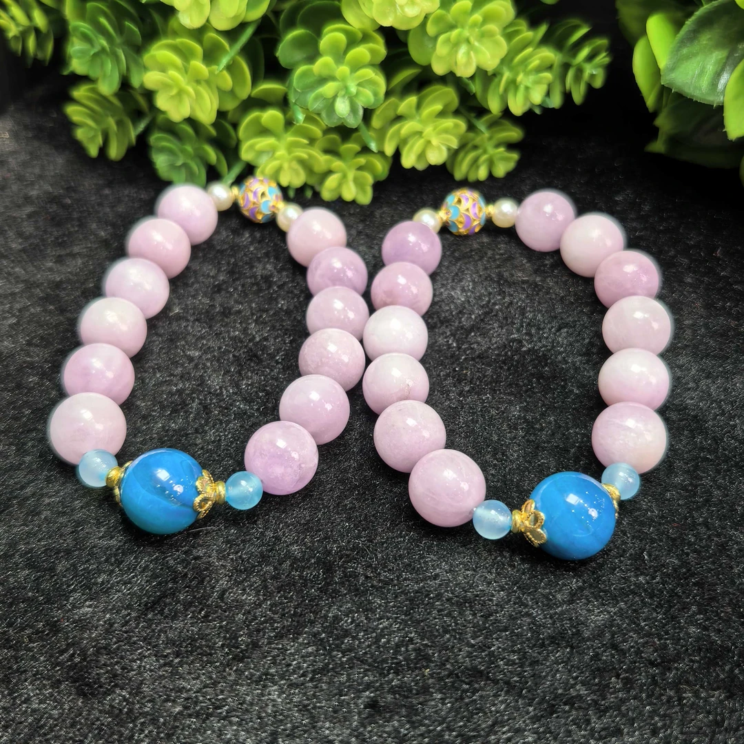 C11028极光心珀紫锂辉石手串-多样性发货只发一件