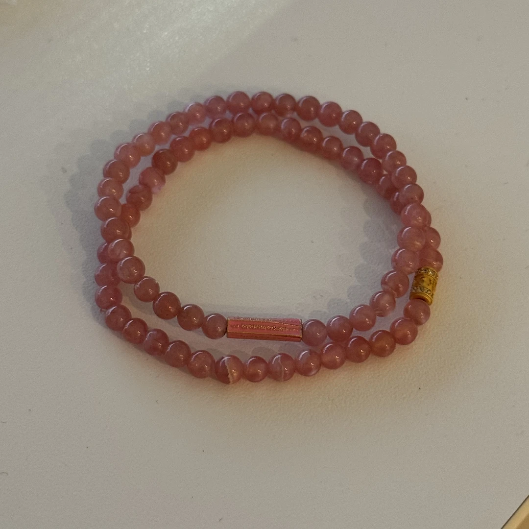 925银手链 红纹手链 碎银子