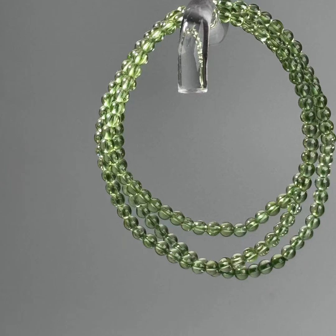 【清新夏日】橄榄石三圈3mm时尚手串LY1530