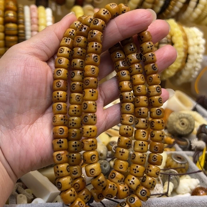 牛骨手串/手链直径10桶珠雕刻
