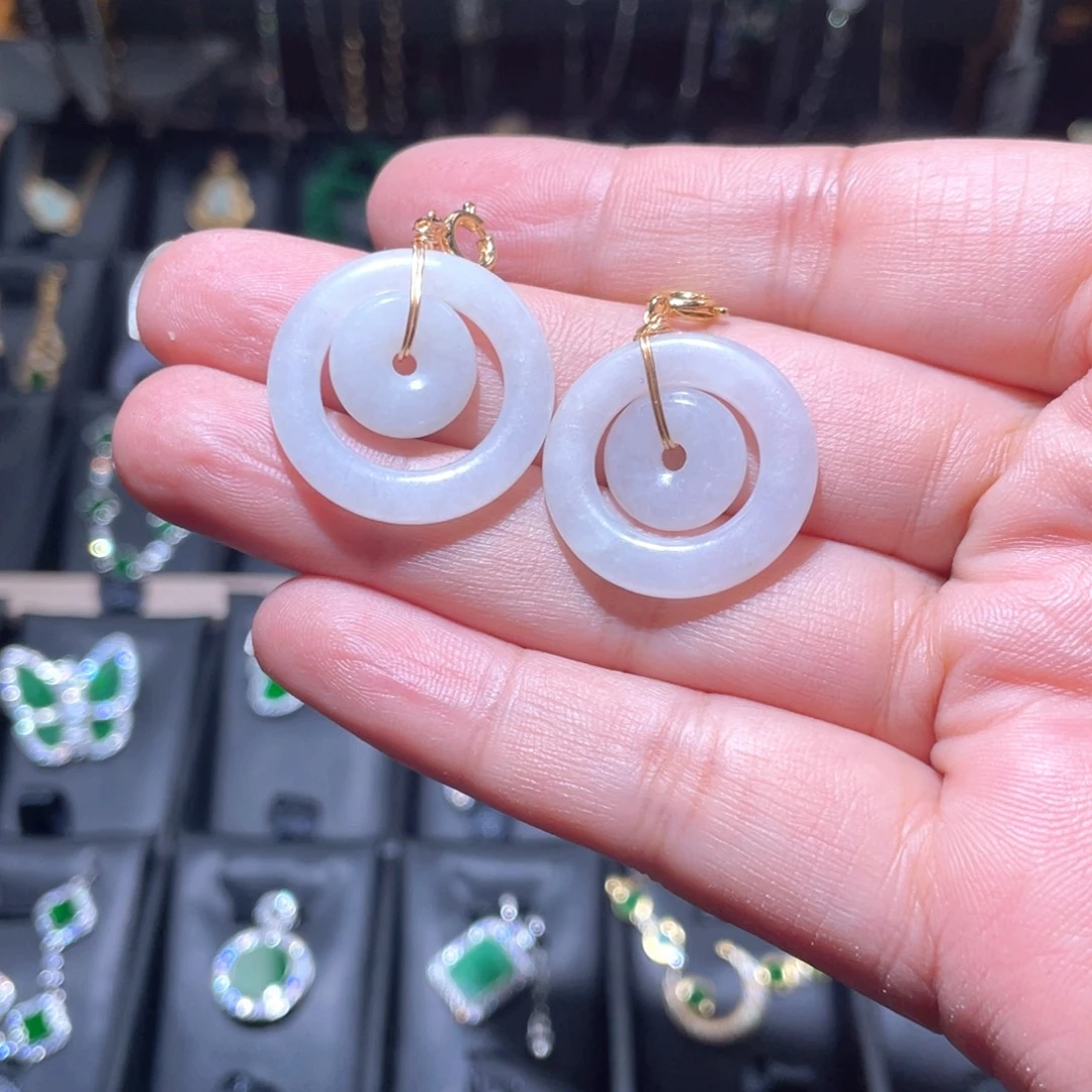 翡翠14K金镶嵌颈饰