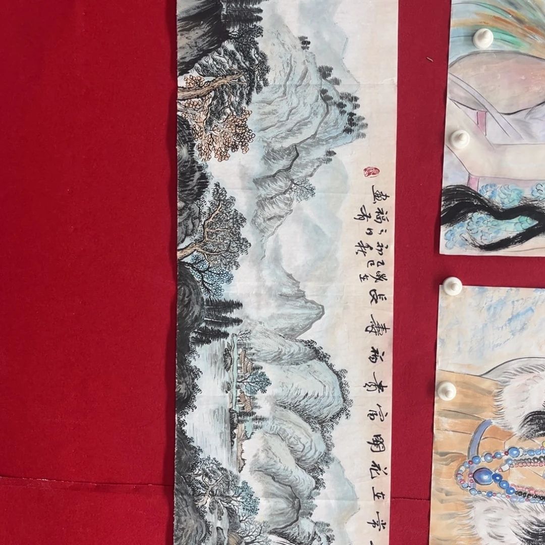 国画绘画作品多次