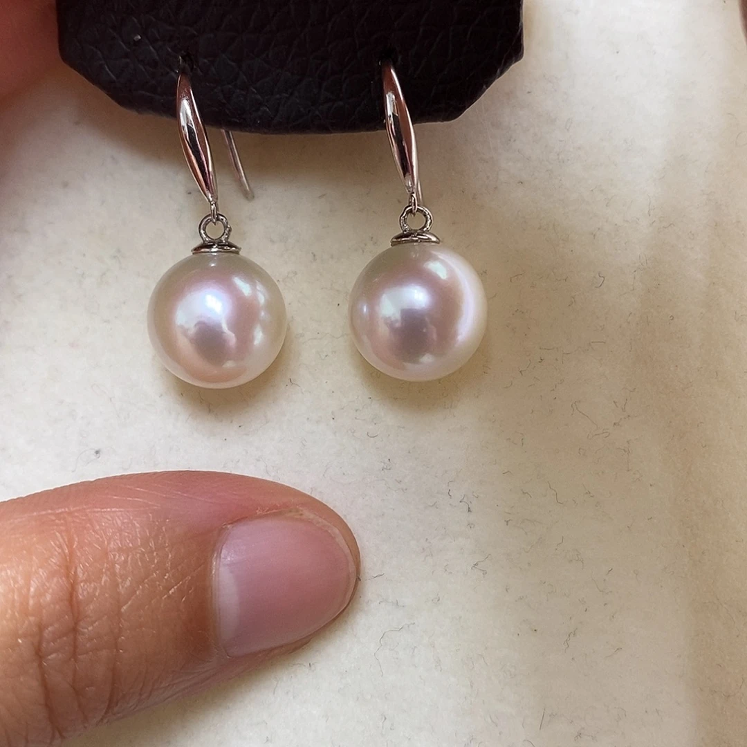 银S925镶嵌耳饰淡水珍珠