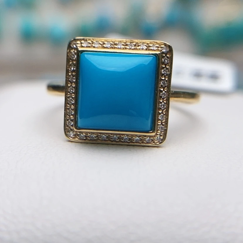 【闪购商品】绿松石珠宝奇石18K金镶嵌