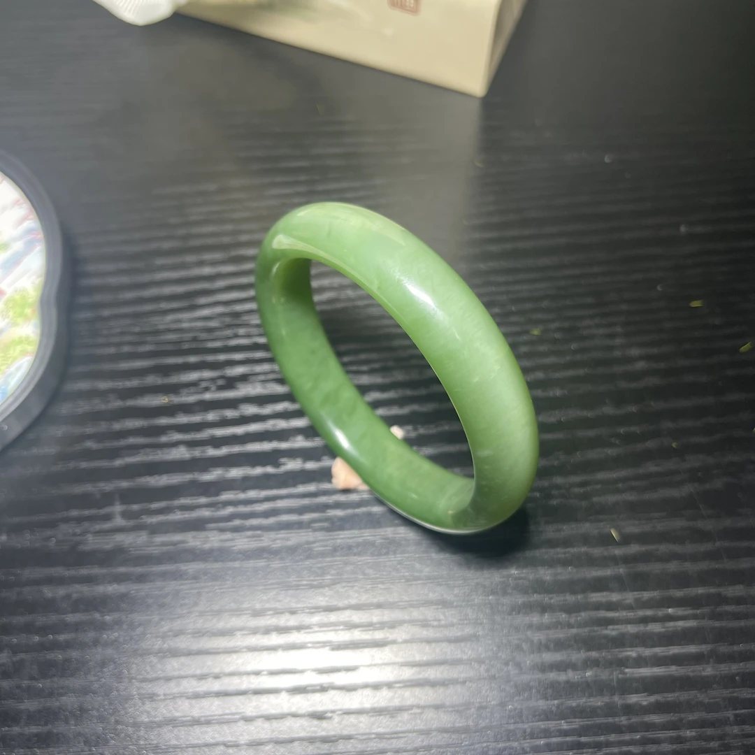 碧玉猫眼手镯60圈口镯子