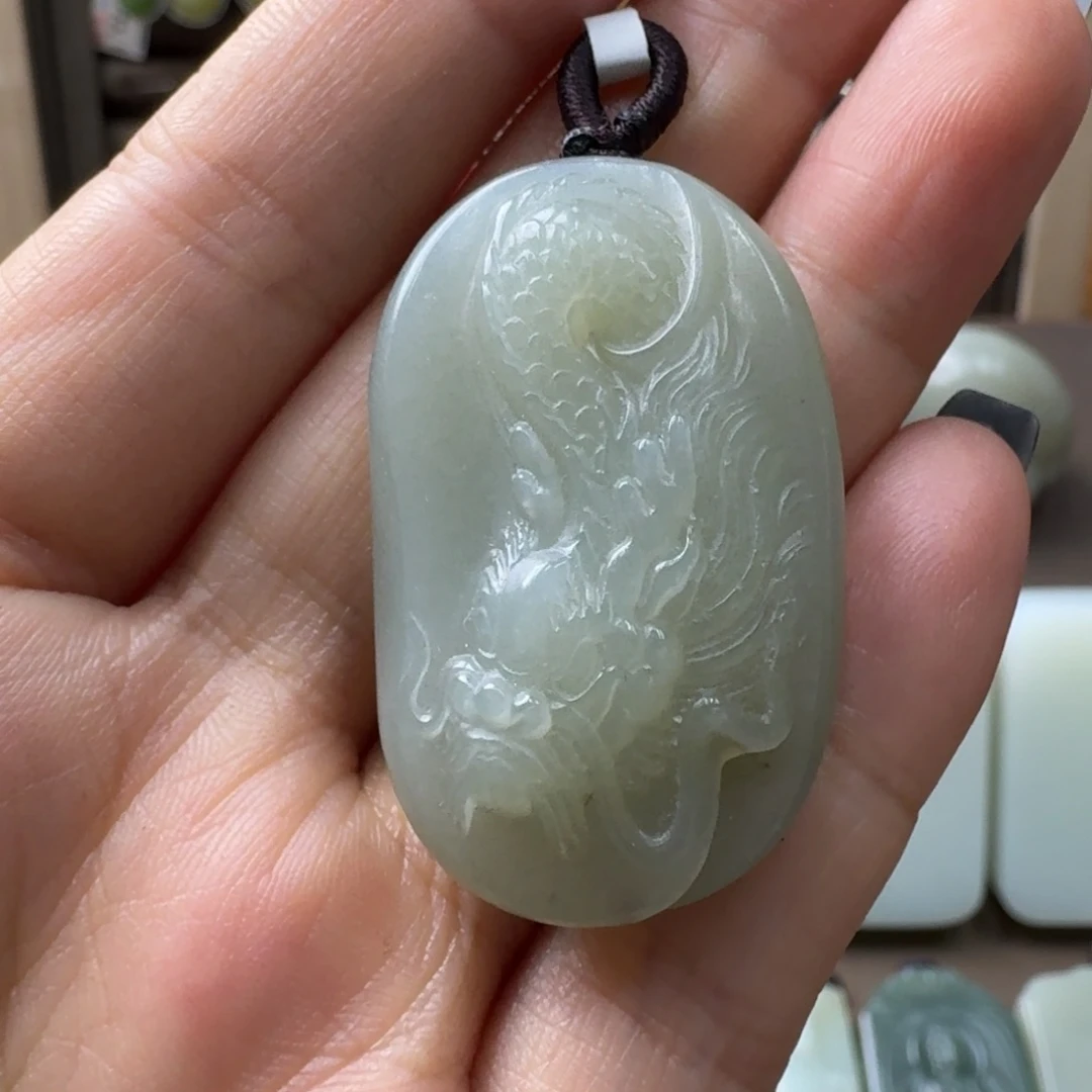 和田玉未镶嵌吊坠(不含链)