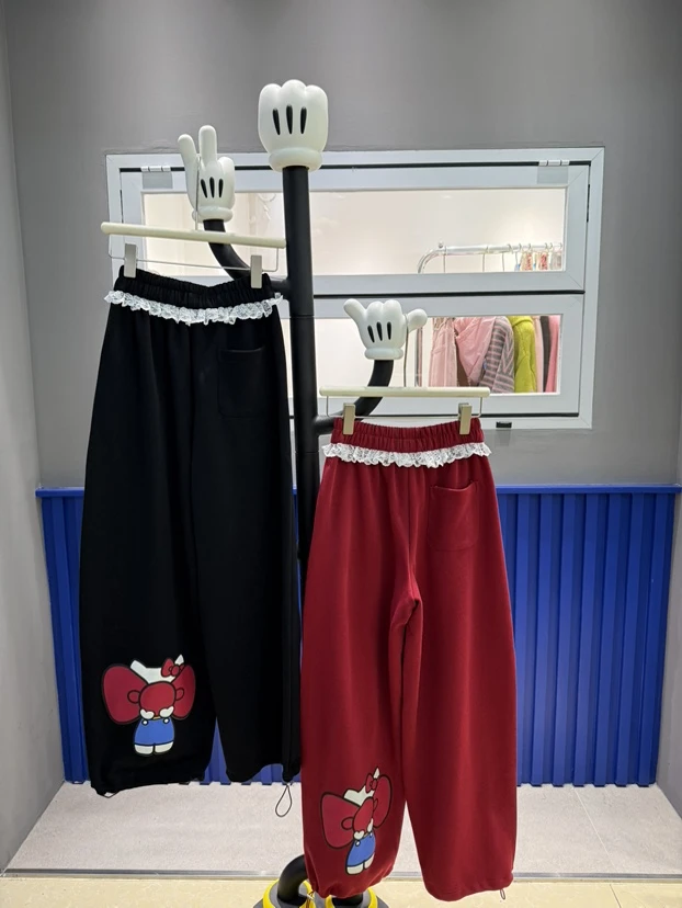 4598#深圳BOHAN秀秀家2025早春新款蝴蝶结卫裤