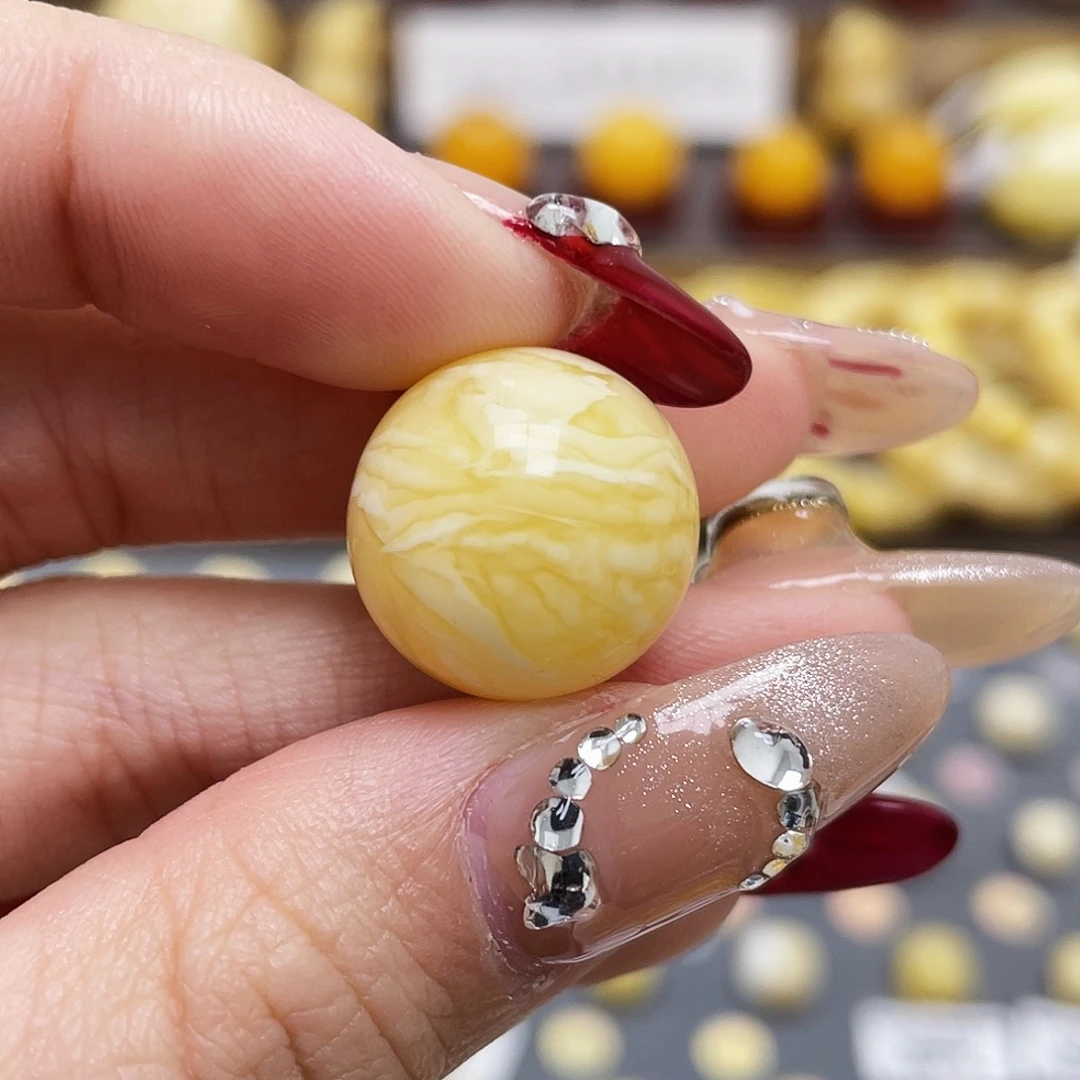 琥珀裸石未镶嵌?*易蜜蜡圆珠16.8mm