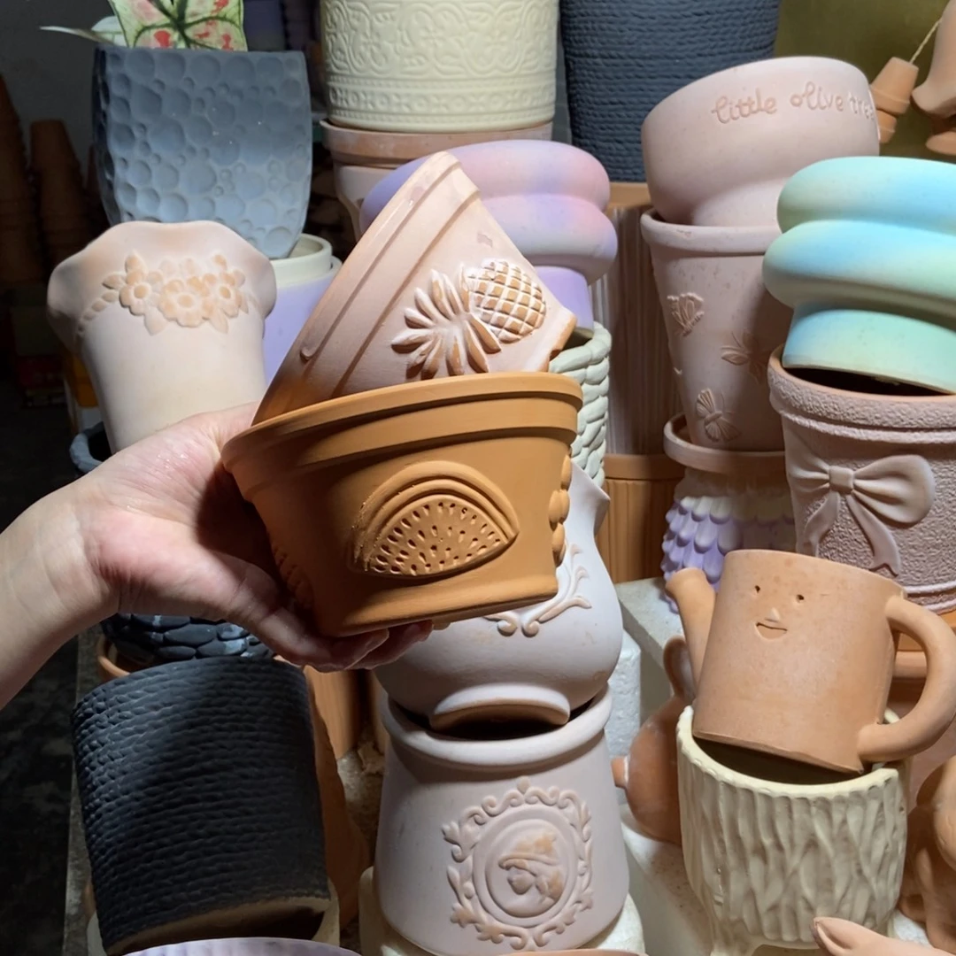 15×8水果矮盆 雾化+红陶2个