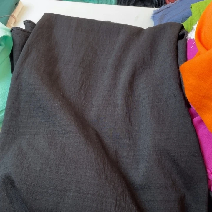 天丝（莱赛尔纤维）黑色棉麻1米